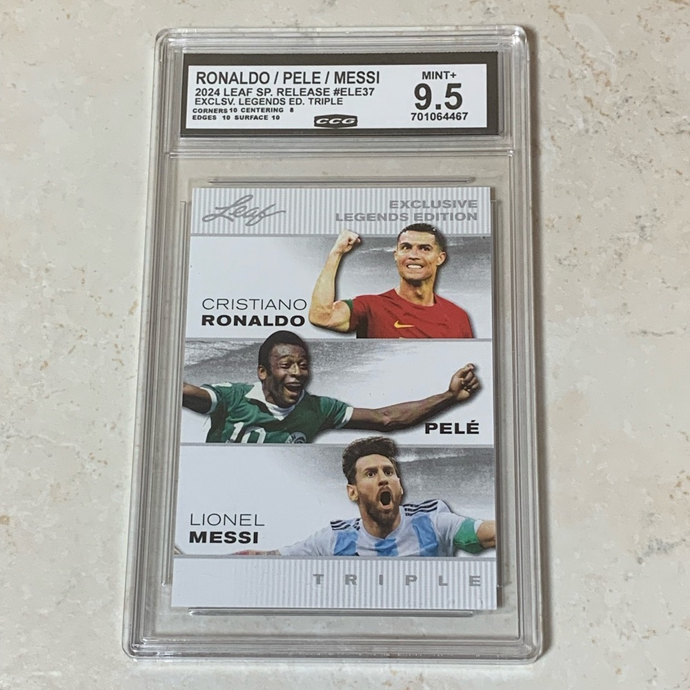 Soccer Legends -Cristiano Ronaldo, Pelé, and Lionel Messi